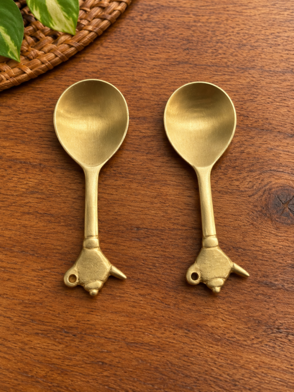 Brass Kattle Mini Masala Spoon